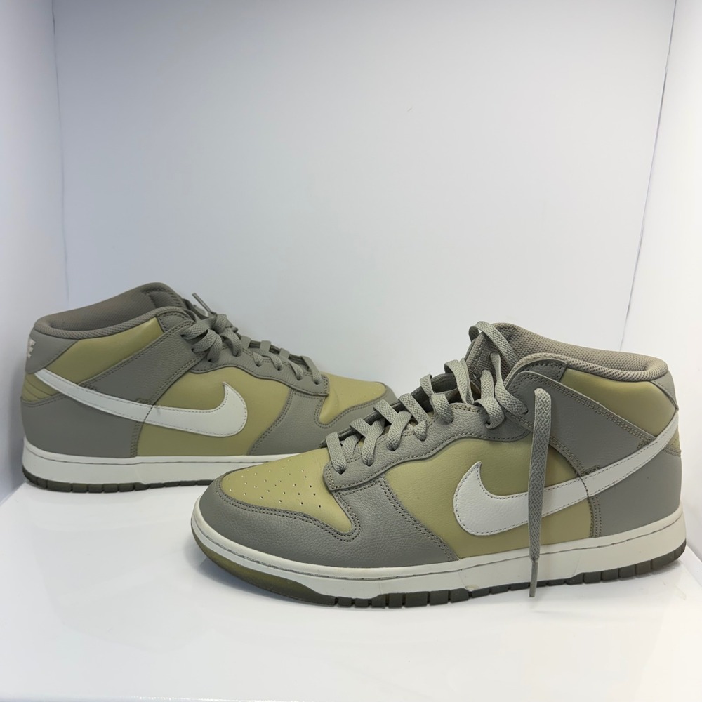 Nike Dunk Mid Dark Stucco Men 11.5 Olive Khaki FJ4194-001 Sneakers